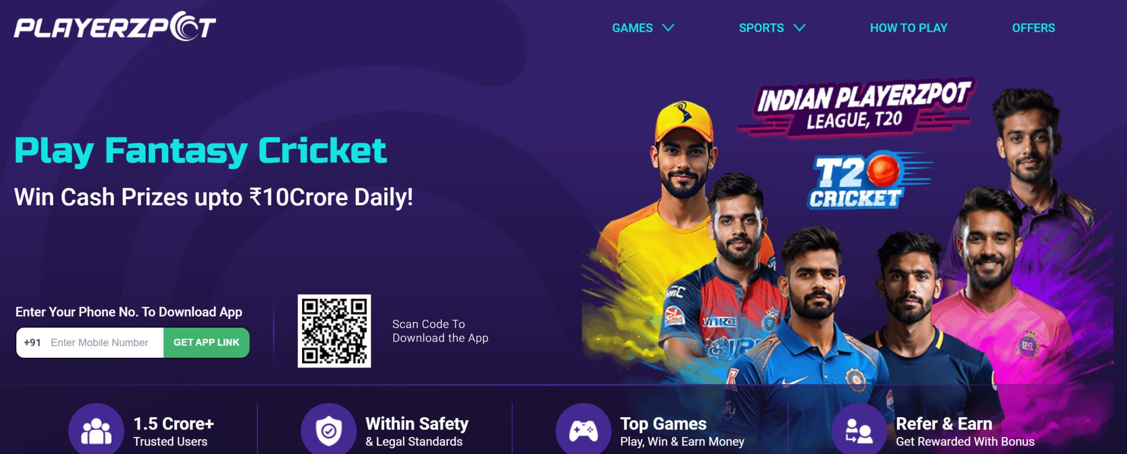 Join Playerz pot to get welcome bonus